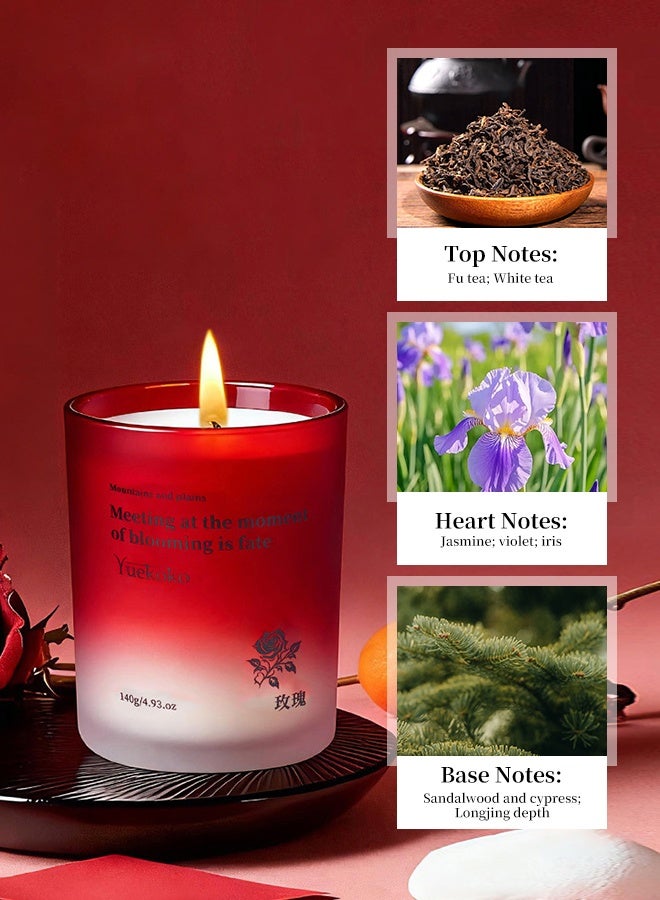 YUEKO 3-in-1 Fragrance Bundle with Reed Diffuser, Scented Candle & Hanging Gypsum Sachet, Tea Scented Gift Set, Luxury Fragrance Gift Box for Home Decor, Birthdays & Housewarmings - Image 3
